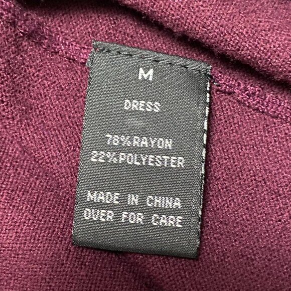 BCX Burgundy Stretch Knit Scoop Neck Fit & Flare Dress M Quiet Luxury–Inspired - Picture 9 of 12